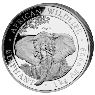 Somalia Elephant 1kg Silver Coin 2021 | margin scheme