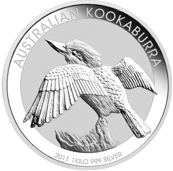 Kookaburra 1kg Silver coin  2011 margin scheme