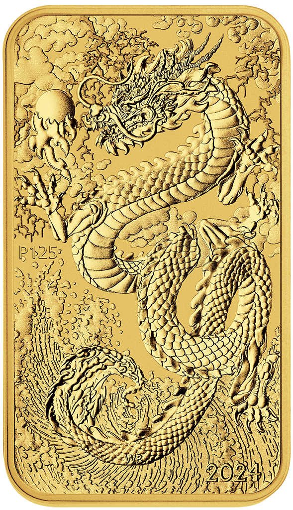 Dragon 1oz Goldcoin rectangular 2024