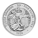 Tudor Beasts Tudor Dragon 2oz Silver Coin 2024 | margin scheme