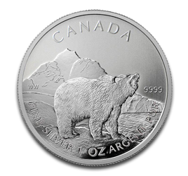 Canadian Grizzly wildlife Series 1oz Silver coin 2011 margin scheme