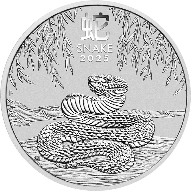 Lunar III Snake 2 oz Silver Coin 2025 margin scheme