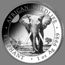 Somalia Elephant 1oz Silver Coin 2025 margin scheme