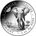 Somalia Elephant 1oz Silver Coin 2025