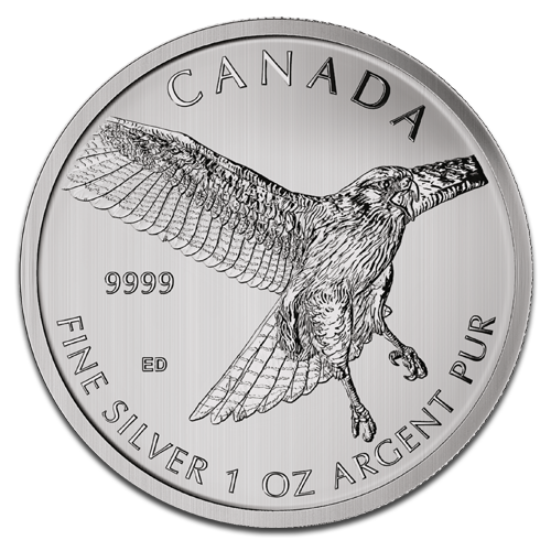 Birds of Prey Red-Tailed Hawk 1oz Silver coin 2015 margin scheme