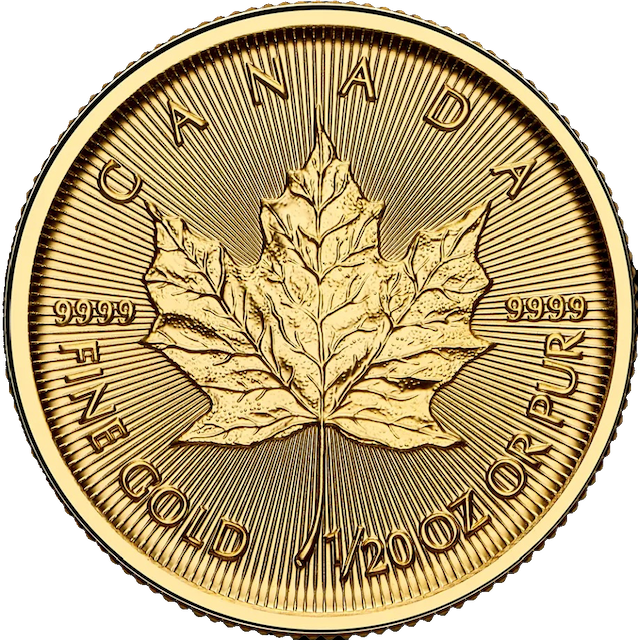 Maple Leaf 1/20 oz Gold Coin 2025