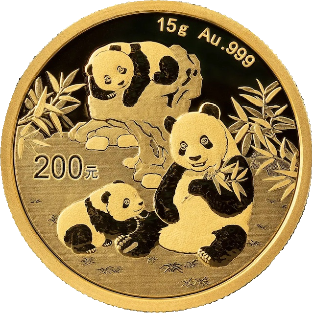 China Panda 15g Gold Coin 2025