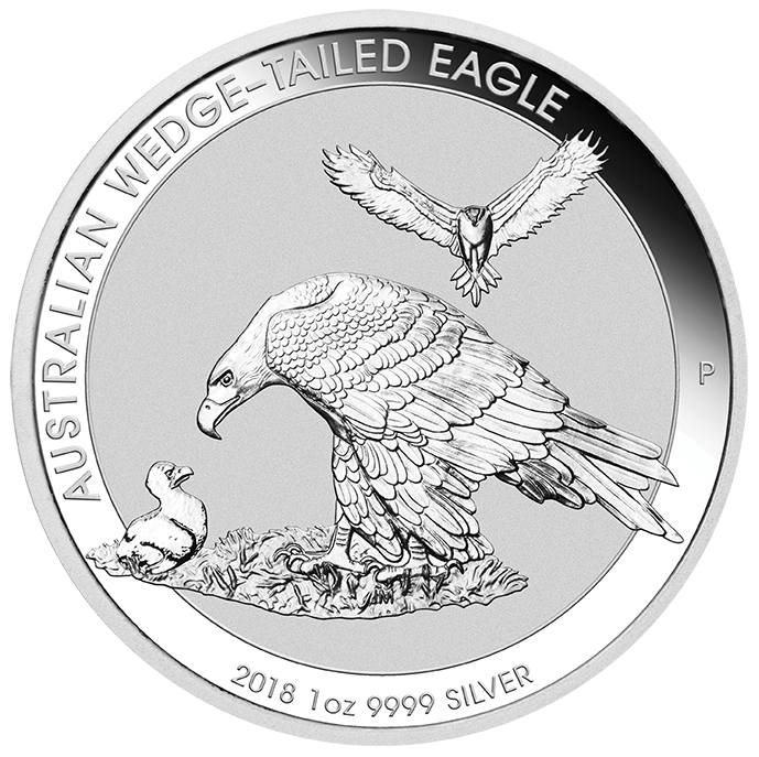 Wedge-Tailed Eagle 1oz Silver Coin 2018 margin scheme