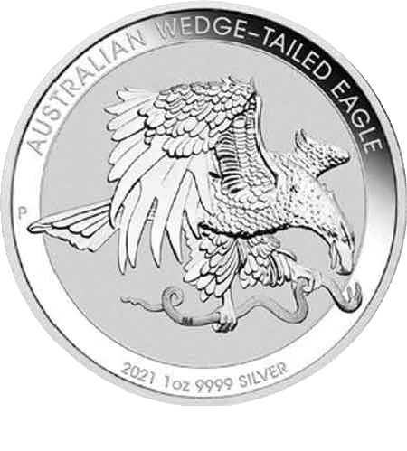 Wedge-Tailed Eagle 1oz Silver Coin 2021 margin scheme