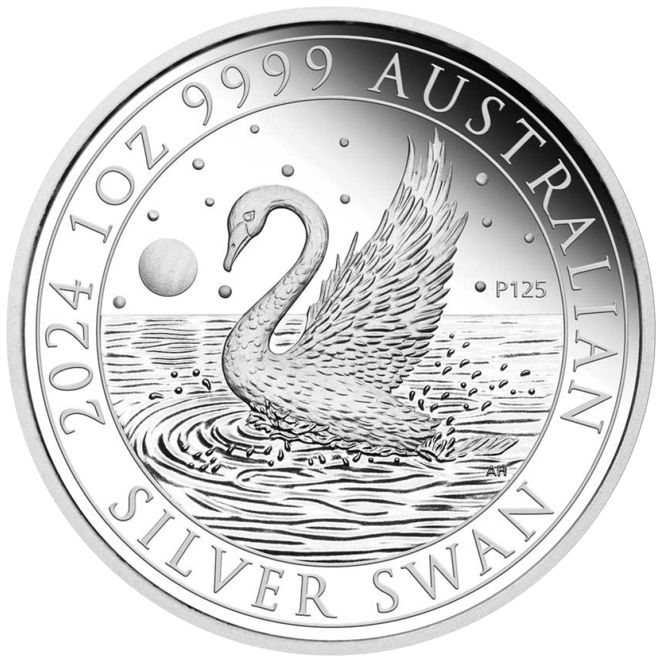 Australien Swan 1oz silver coin 2024 | margin scheme