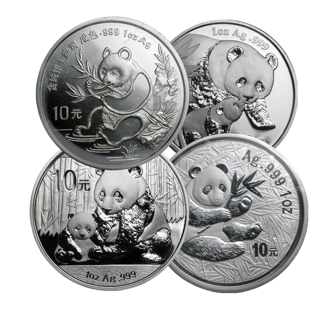 China Panda 1oz (before 2016)  Silver Coin - different Years | margin scheme