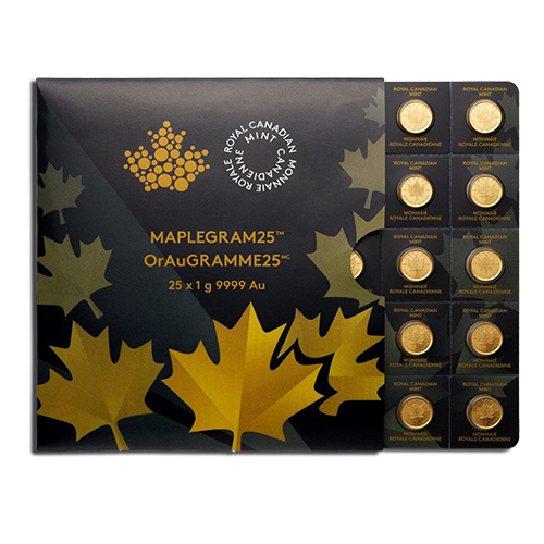 Maple Leaf 1 Gram - 25x1g Gold Coin