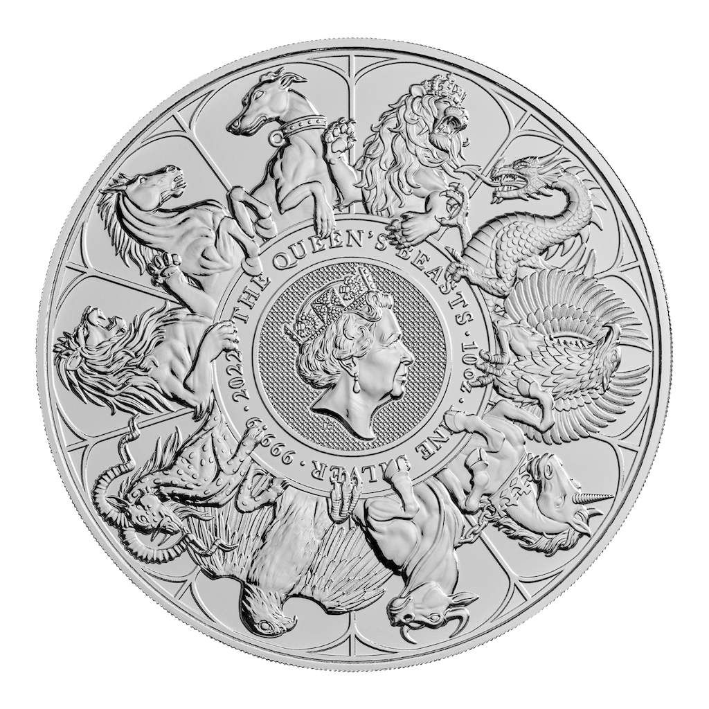 Queen's Beasts Completer 10oz Silver Coin 2022 margin scheme