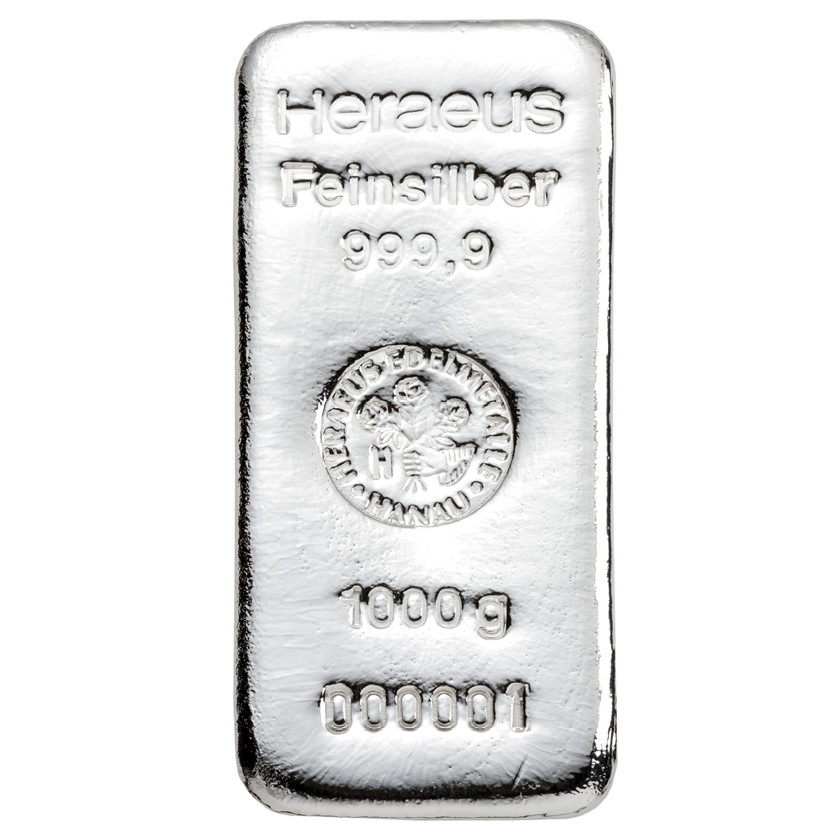 1 kilo Silver Bar | Heraeus