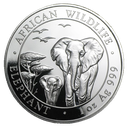 Somalia Elephant 1oz Silver Coin 2015 margin scheme