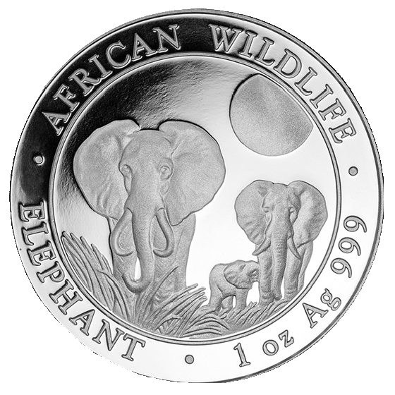 Somalia Elephant 1oz Silver Coin 2014 | margin scheme 