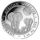 Somalia Elephant 1oz Silver Coin 2014 | margin scheme 