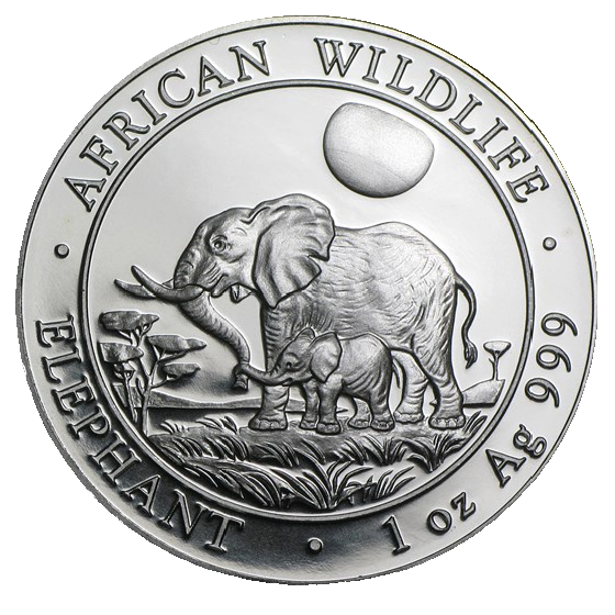 Somalia Elephant 1oz Silver Coin 2011 margin scheme