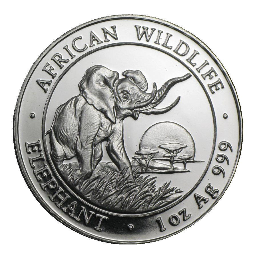 Somalia Elephant 1oz Silver Coin 2009 margin scheme