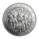 Somalia Elephant 1oz Silver Coin 2008 margin scheme