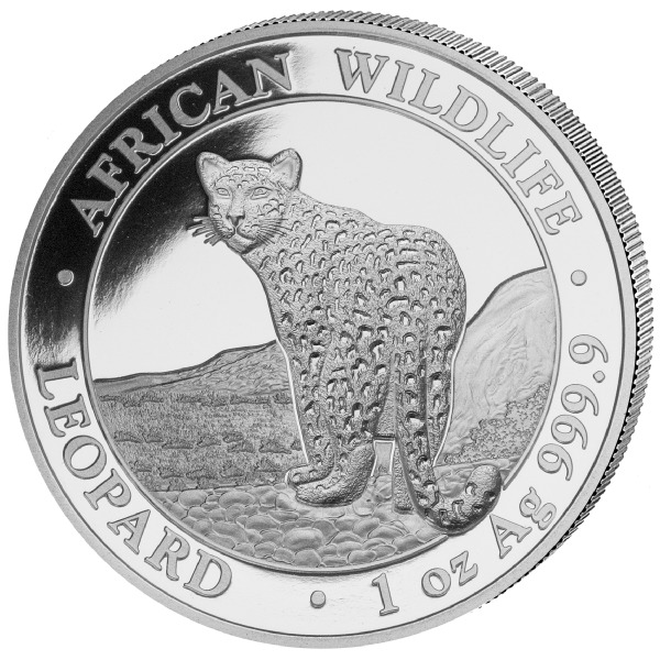 African Wildlife Leopard 1oz silver coin 2018 | margin scheme
