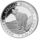African Wildlife Leopard 1oz silver coin 2018 | margin scheme