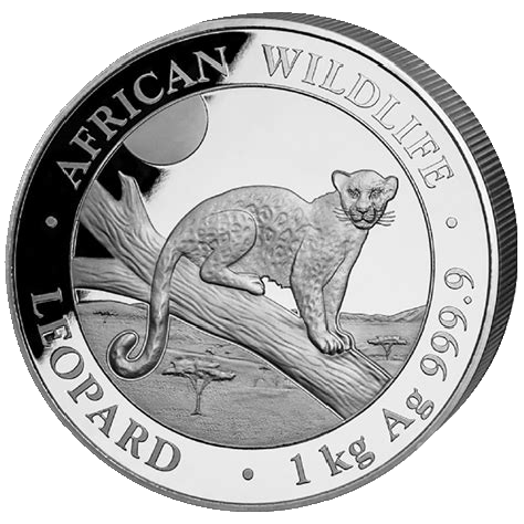 African Wildlife Leopard 1kg Silver Coin 2021 |  margin scheme