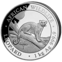 African Wildlife Leopard 1kg Silver Coin 2021 |  margin scheme