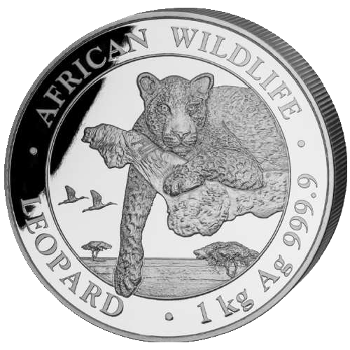 African Wildlife Leopard 1kg Silver Coin 2020 | margin scheme