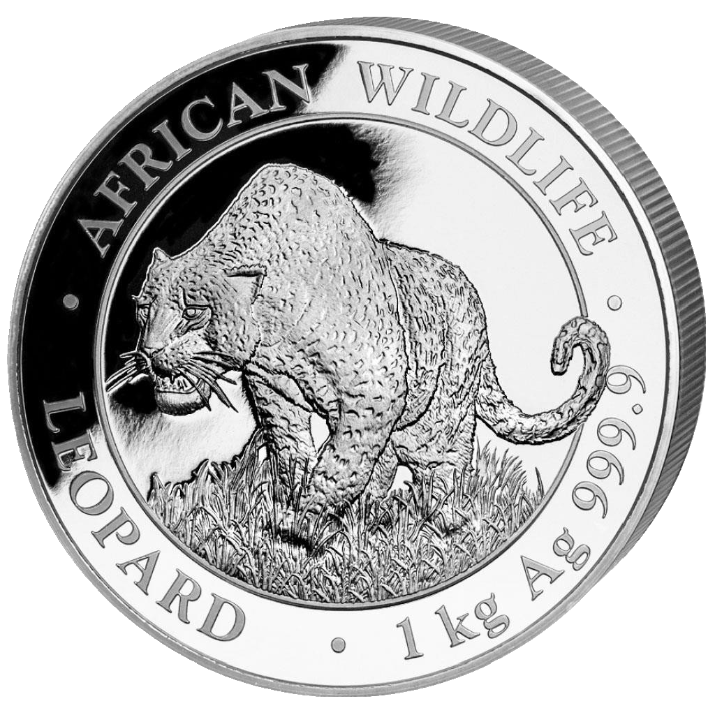 African Wildlife Leopard 1kg Silver Coin 2023 margin scheme