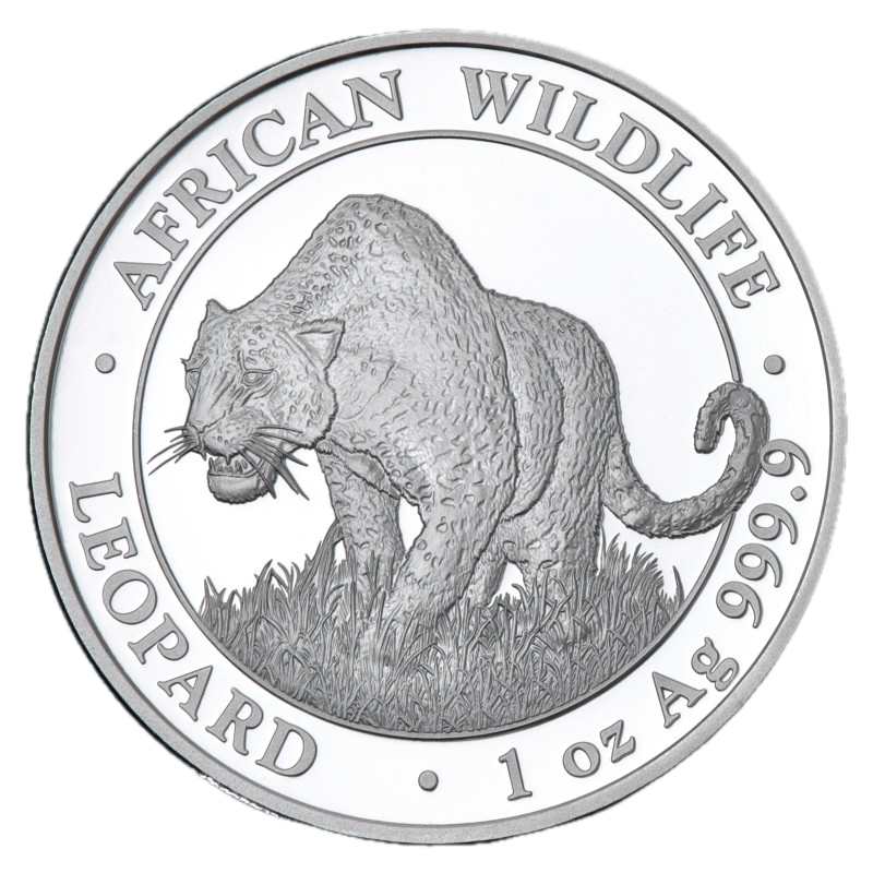 African Wildlife Leopard 1oz silver coin 2023 | margin scheme