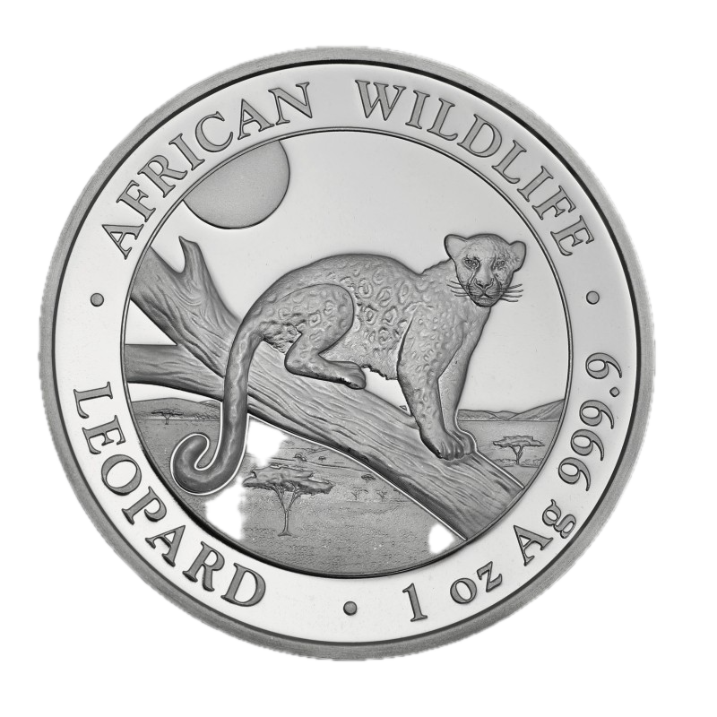 African Wildlife Leopard 1oz Silver Coin 2021 margin scheme