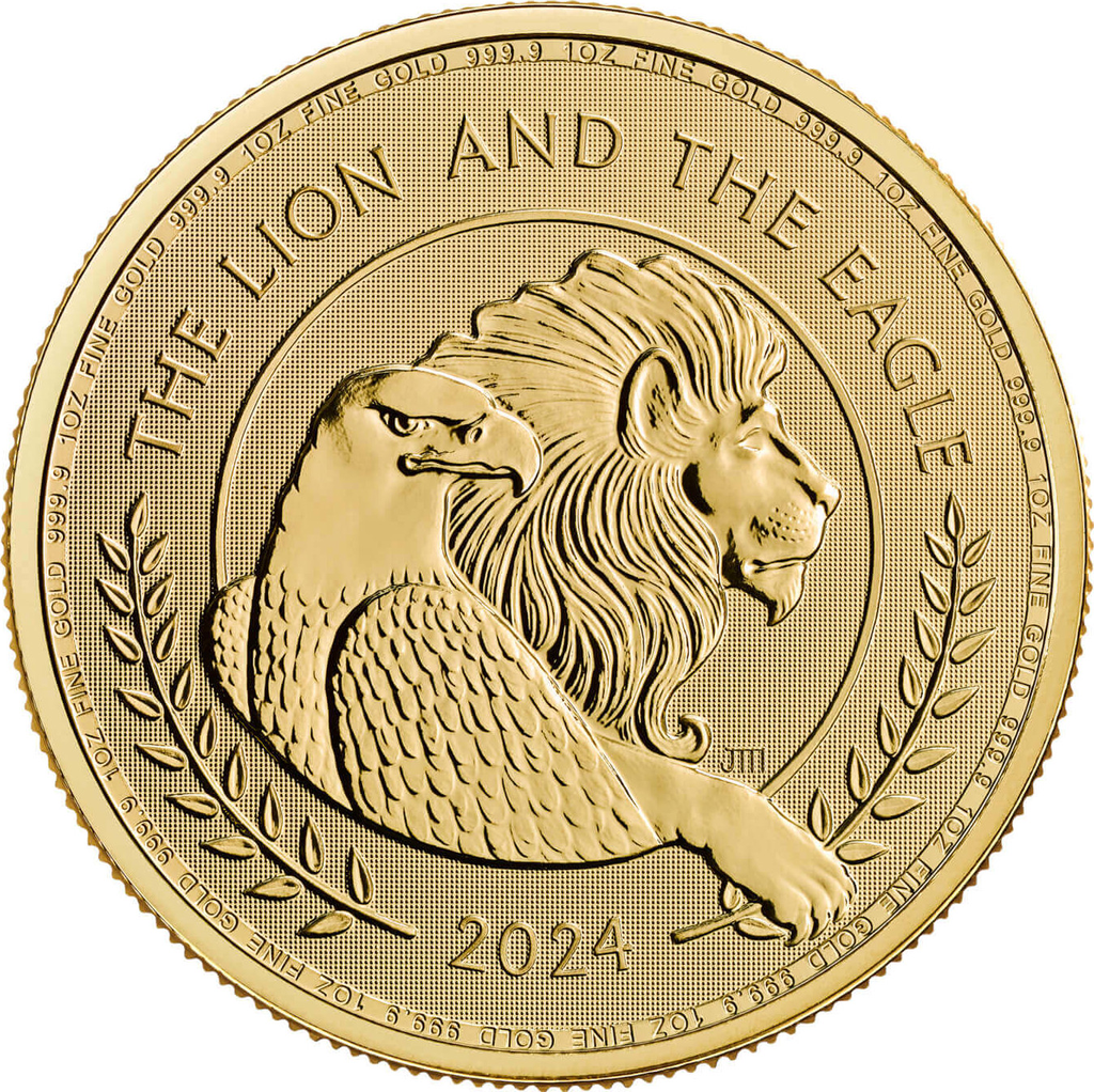 The British Lion and the American Eagle 1oz Gold Coin 2024