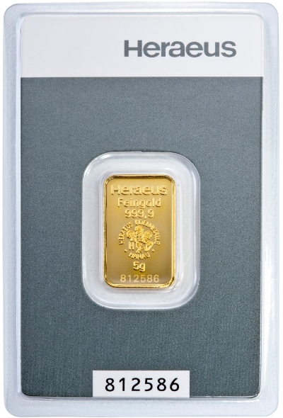 5g Gold Bar | Heraeus Kinebar®