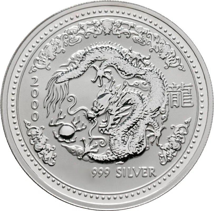 Lunar I Dragon 1/2oz silver coin 2000 | margin scheme