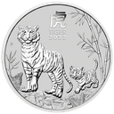 Lunar III Tiger 1/2oz Silver Coin 2022 | margin scheme