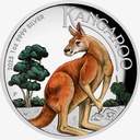 Australian Kangaroo 1oz Silver Coin 2023 colored - Proof | High Relief