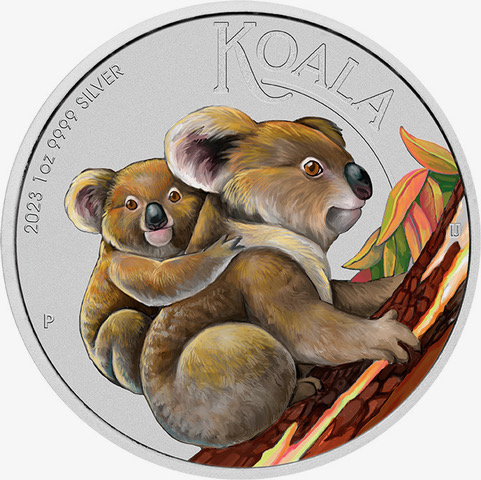 Australian Koala 1oz Silver Coin 2023 colored | coincard