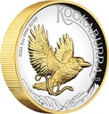 Australian Kookaburra 2oz Silver coin 2024 gilded - Proof / High Relief | margin scheme