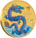 Lunar III  Dragon 1/20oz Gold Coin 2024 | coloured