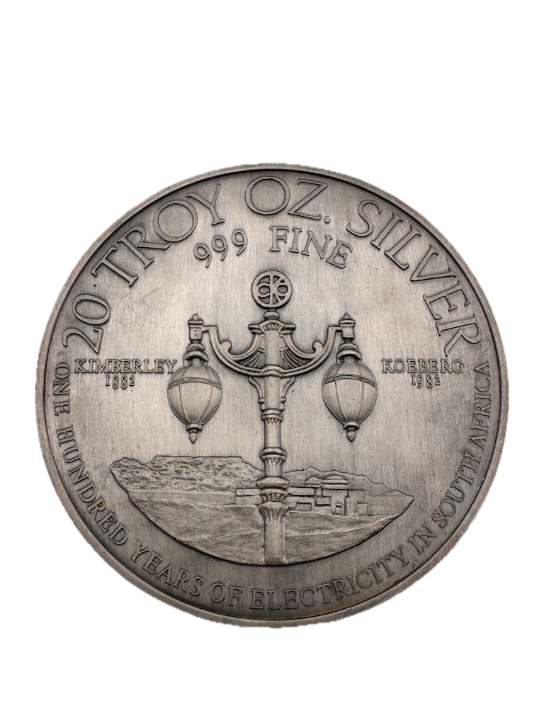 100 Years of Electricity in South Africa 20oz Silver Round 1982