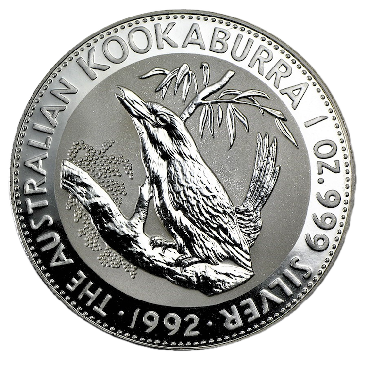 Kookaburra 1oz Silver Coin 1992 | margin scheme