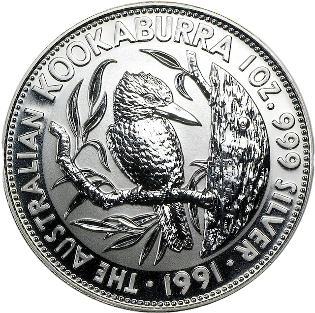 Kookaburra 1oz Silver Coin 1991 | margin scheme