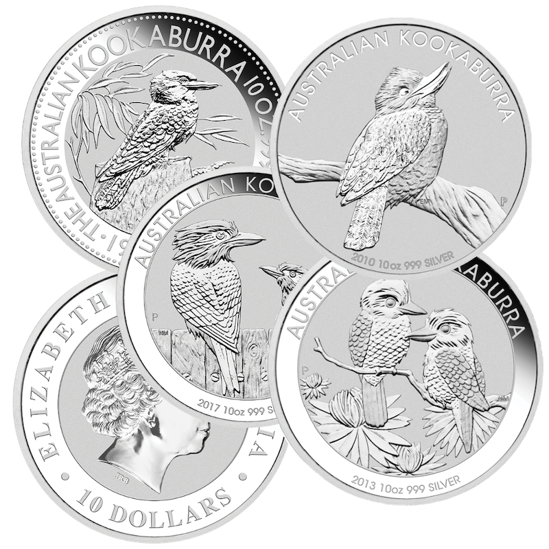 Kookaburra 10oz Silver Coin - different years | margin scheme