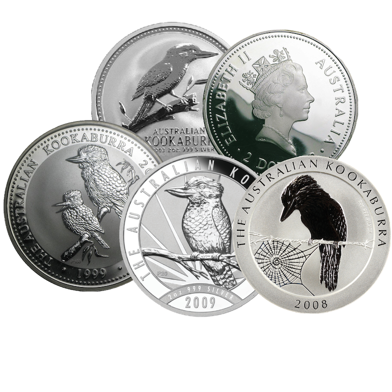 Kookaburra 2oz Silver Coin - different years | margin scheme