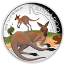 Australian Kangaroo 1oz Silver Coin 2025 colored - Proof / High Relief