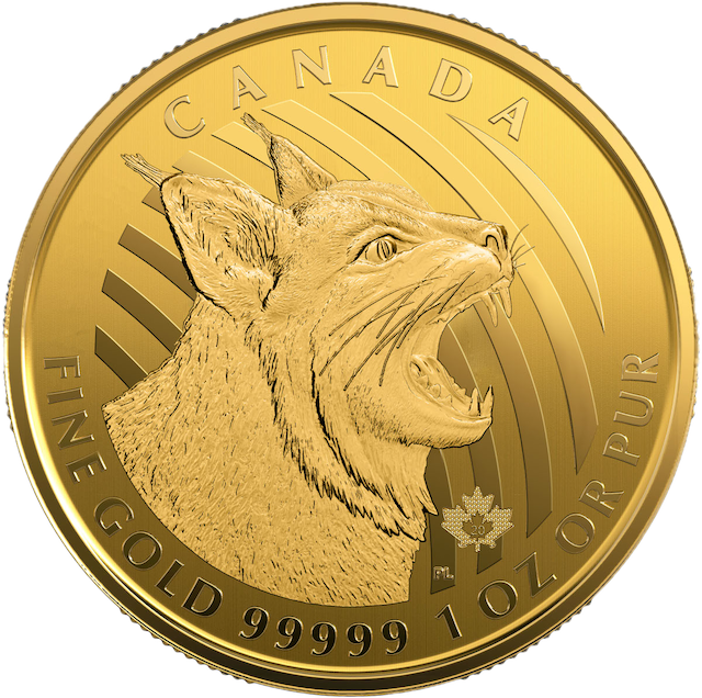 Call of the Wild "Bobcat " 1oz Gold Coin 2020 | .99999