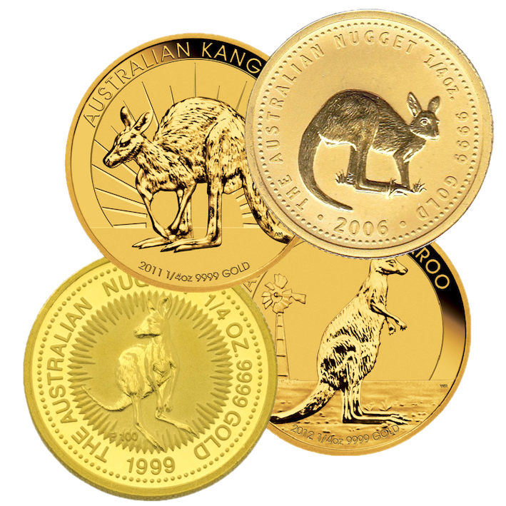 Kangaroo/Nugget 1/4oz Gold Coin random Years