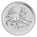 Lunar II Dog 1oz Silver Coin 2018 | margin scheme