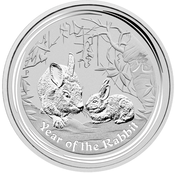 Lunar II Rabbit 5oz Silver Coin 2011 | margin scheme